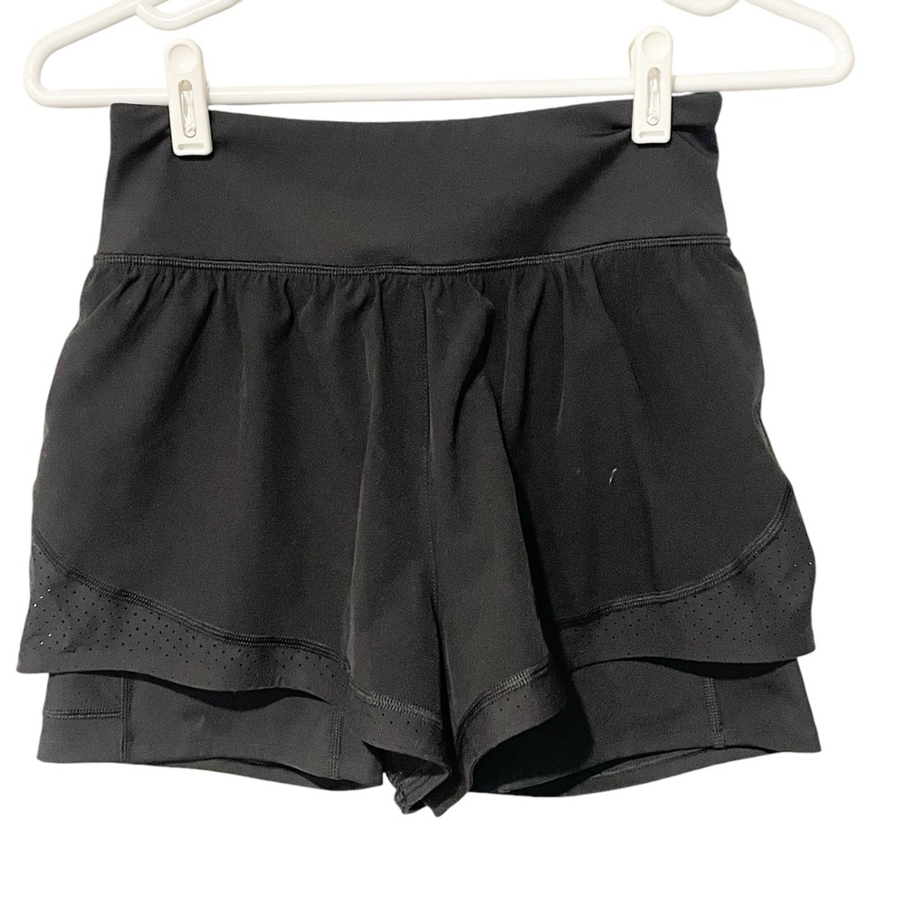 Spanx Small Get Moving Athletic Shorts Black Built In Short Liner Stretch